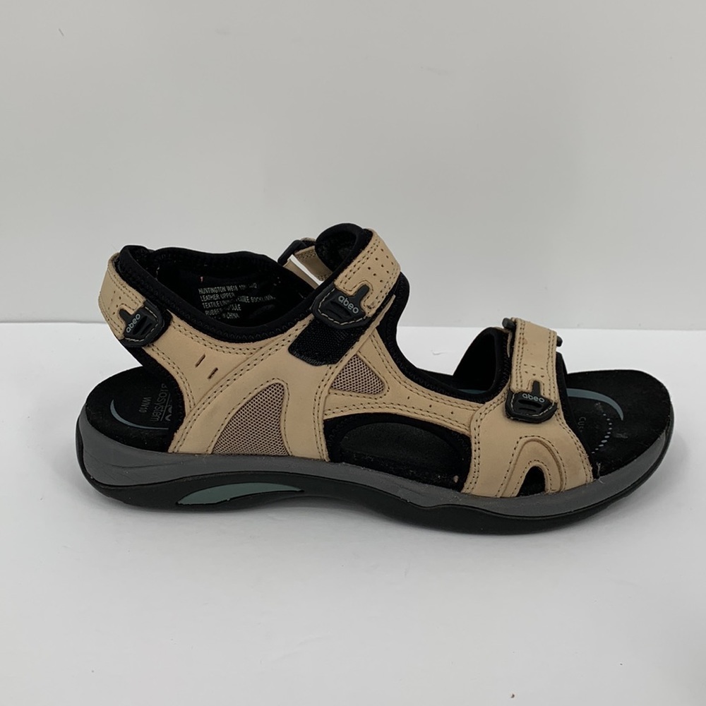 Abeo Huntington hiking sport sandals comfort shoe women tan leather 10 NARROW